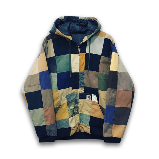 Check Hood Zipup Hoodie