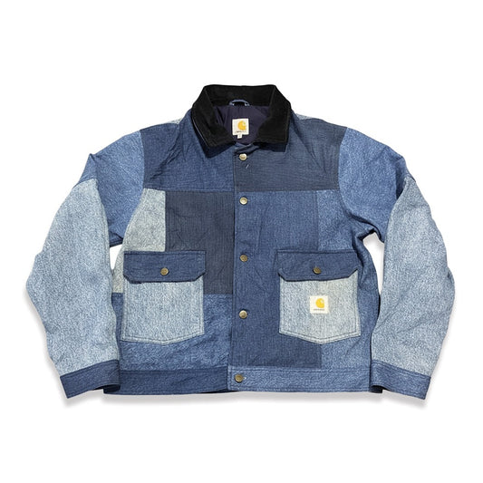 Light and dark denim jacket